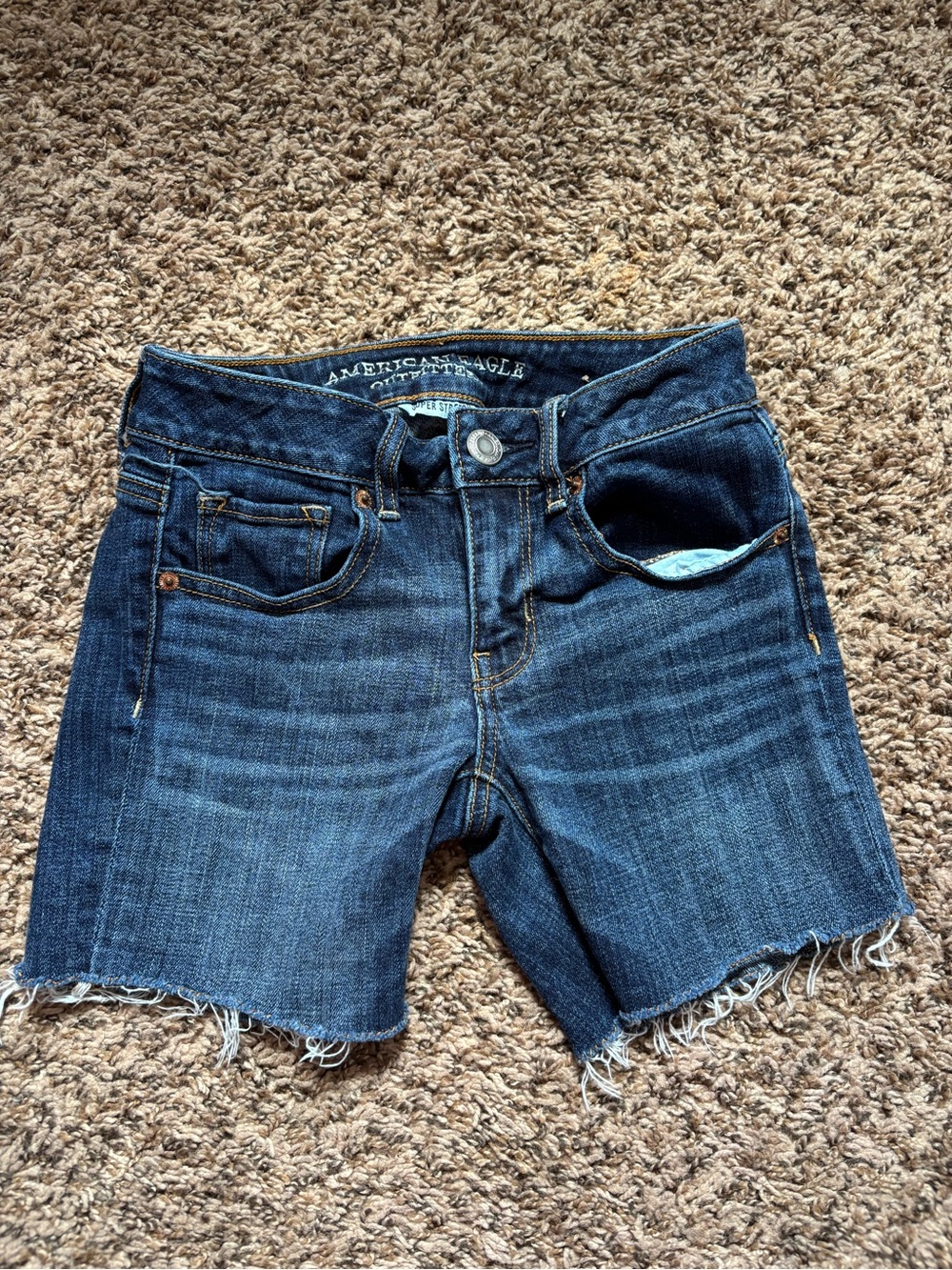 American Eagle Outfitters Dark Blue Denim Jean Shorts